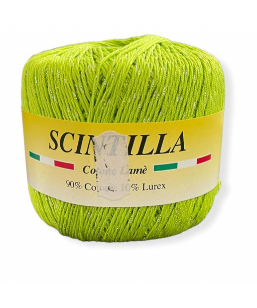 Gomitolo Cotone Scintilla 50g, verde n°10
