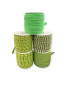 Kit Fettuccia Small Ideale per Collane Piccole Borse e accessori all'uncinetto Mix Verde n°23-Gr 850 (peso totale)