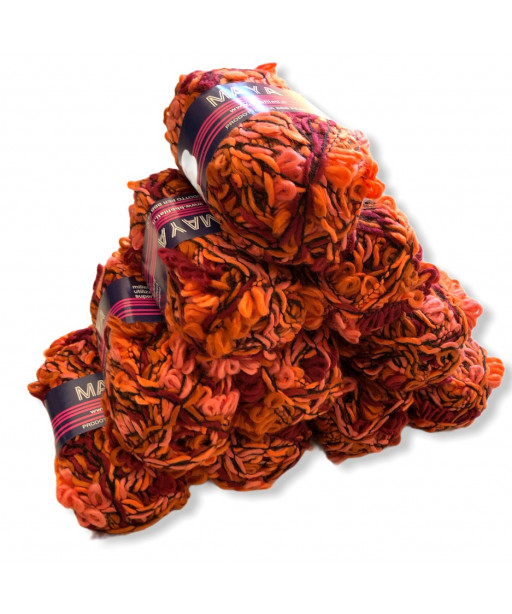Misto Filati Stock Gomitoli Lana "MAYA" 10pz mix arancione n°2