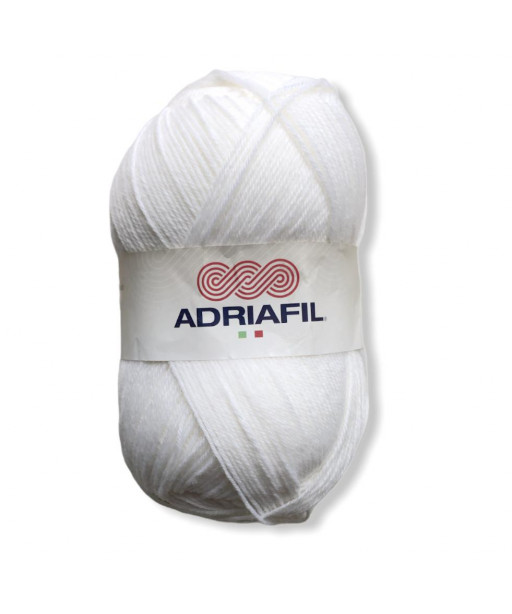 Gomitolo lana Adriafil Top Ball 200gr, bianco
