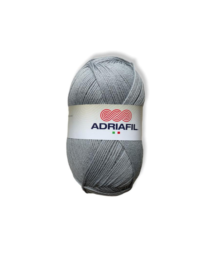 Gomitolo lana Adriafil Top Ball 200gr 500mt Colore Grigio Perla-ferri consigliati n°4,5