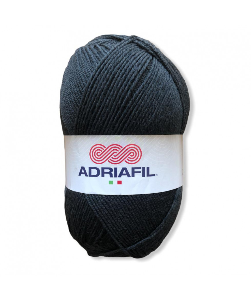 Gomitolo lana Adriafil Top Ball 200gr 500mt Colore Antracite-ferri consigliati n°4,5