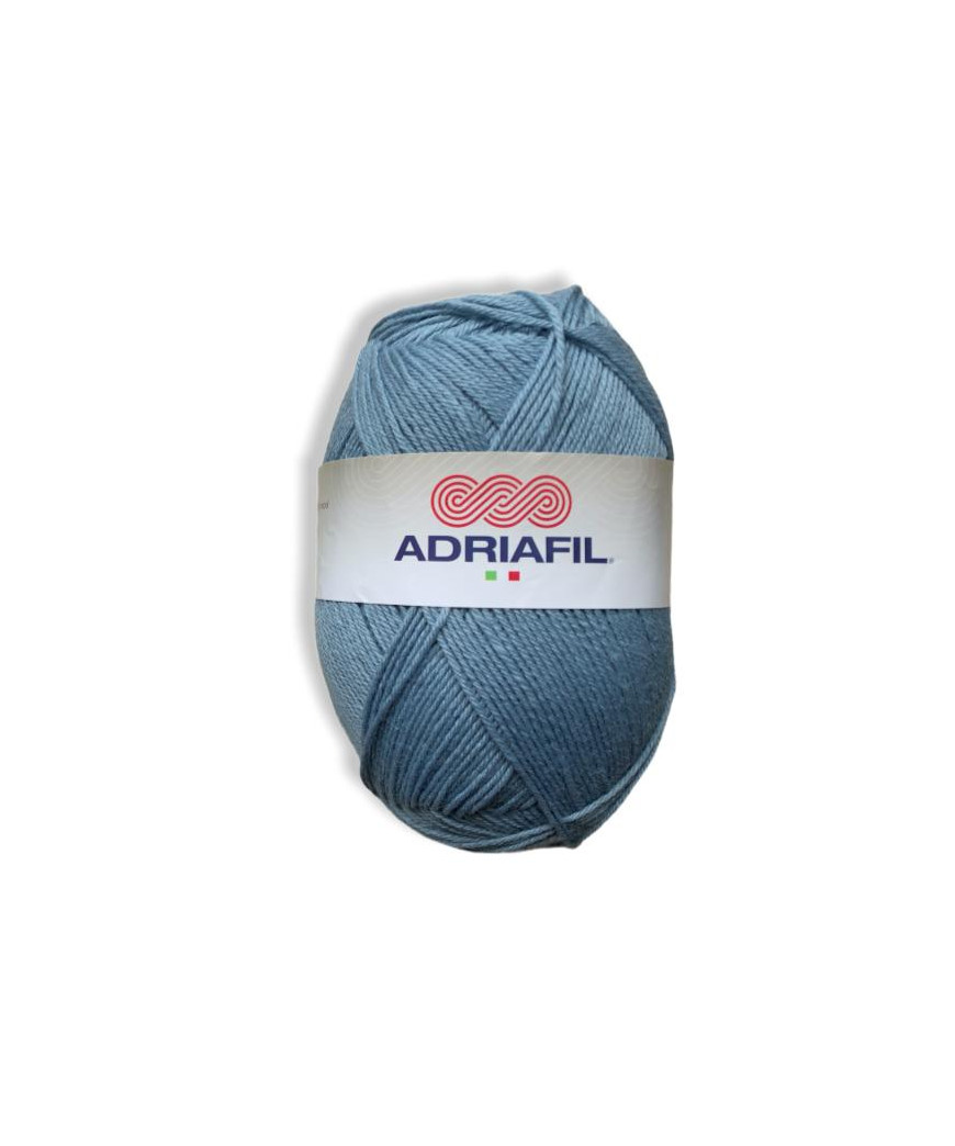 Gomitolo lana Adriafil Top Ball 200gr 500mt Colore Celeste-ferri consigliati n°4,5