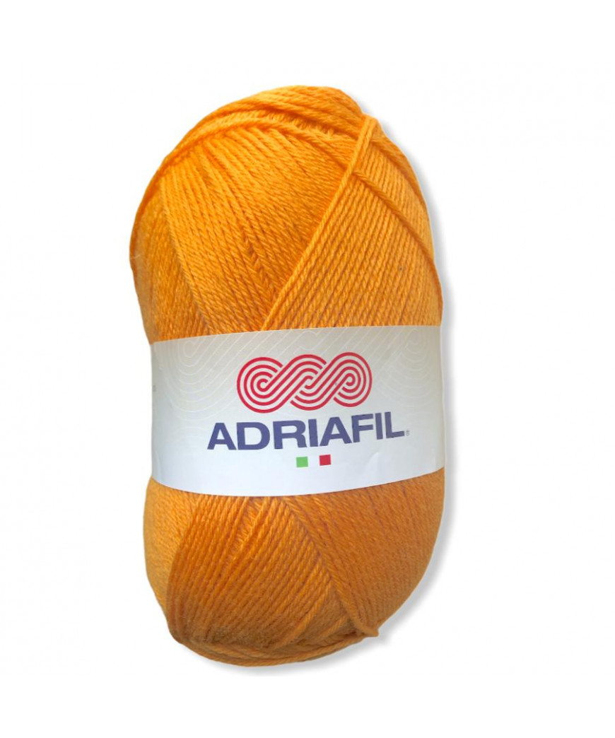 Gomitolo lana Adriafil Top Ball 200gr 500mt Colore Arancione -ferri consigliati n°4,5