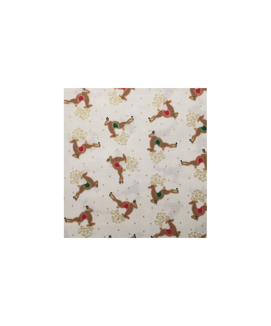 TESSUTO AMERICANO NATALE RENNE COL N°33