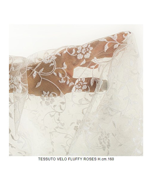 Tessuto Velo Fluffy Roses H.cm.160