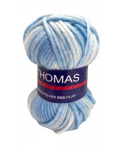 Filato Thomas 50g-80mt Colore mix Azzurro n°58-Ferri consigliati n°8