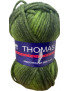 Filato Thomas 50g-80mt Colore mix verde n°65-Ferri consigliati n°8