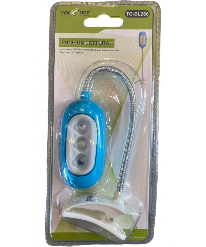 Lampada Luce Lampadina TeKone TO-BL266 Clip 3 Led  Lettura e Ricamo
