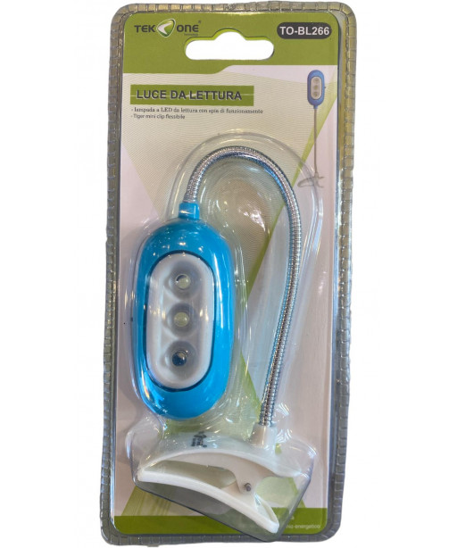 Lampada Luce Lampadina TeKone TO-BL266 Clip 3 Led Lettura e Ricamo