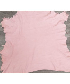 Vera Pelle Camoscio Colore Rosa Antico Misura da 0,55 a 0,80 metri quadrati ca.