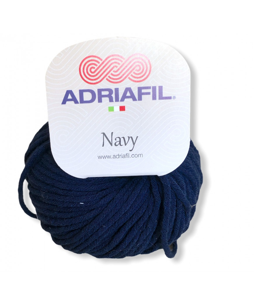 Gomitolo cotone Adriafil Navy 50gr, blue navy n°40