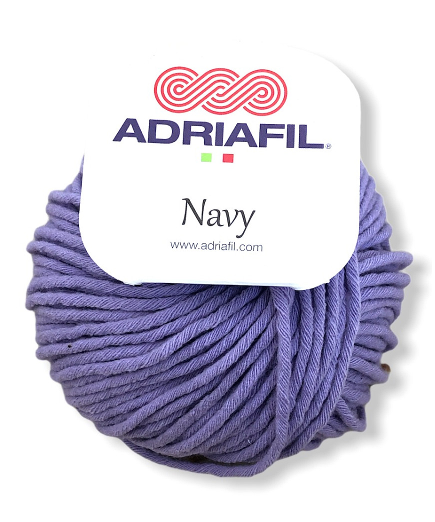 Gomitolo cotone Adriafil Navy 50gr, lilla n°50