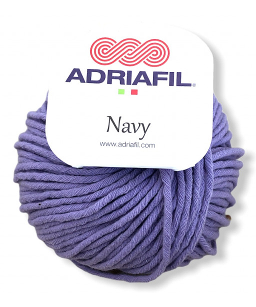 Gomitolo cotone Adriafil Navy 50gr, lilla n°50