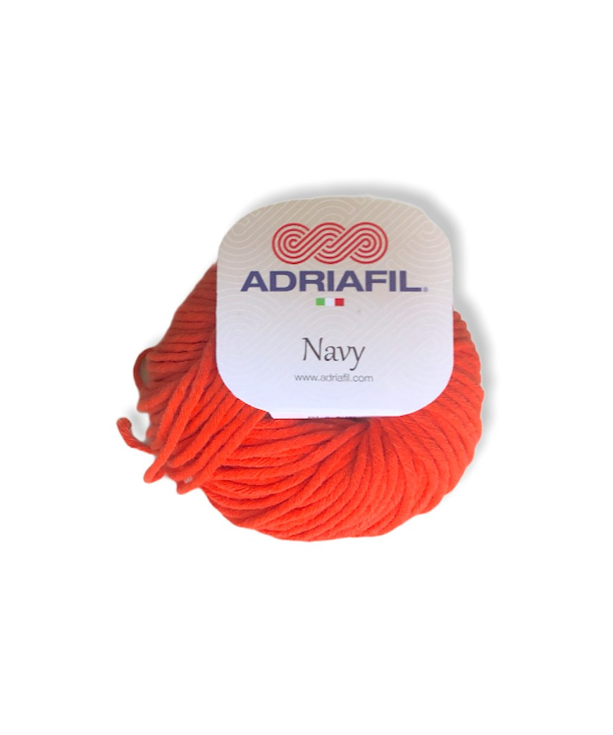 Gomitolo cotone Adriafil Navy 50gr, arancione n°53