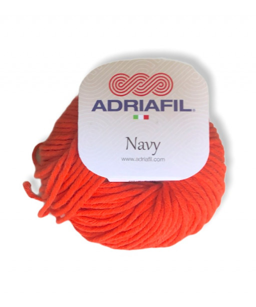 Gomitolo cotone Adriafil Navy 50gr, arancione n°53
