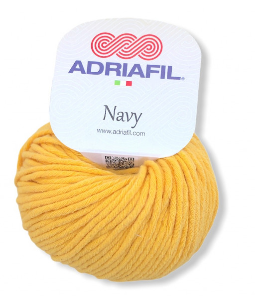 Gomitolo cotone Adriafil Navy 50gr, giallo grano n°68