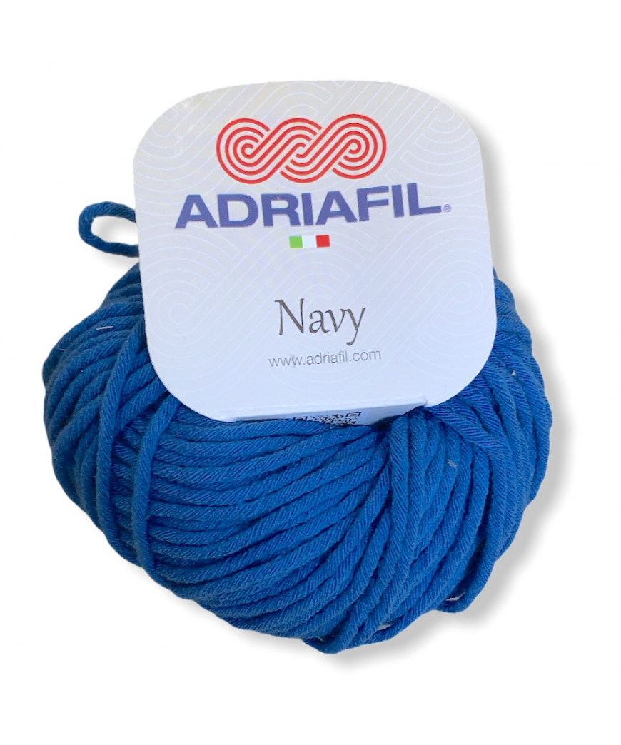 Gomitolo cotone Adriafil Navy 50gr, blue n°69
