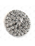 Bottone PVC Strass con Diamante Argento