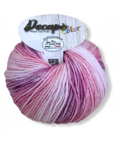 Gomitolo Decapè Color 100% cotone pima, 100g, mix rosa n°3