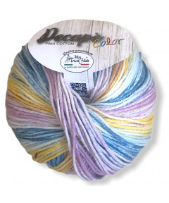 Gomitolo Decapè Color 100% cotone pima, 100g, mix color n°8