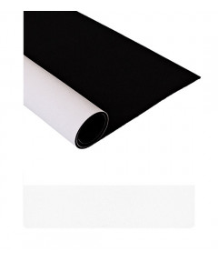 Neoprene al Metraggio Misura h130x50 cm Spessore mm 3 Colore Bianco/Nero n°3