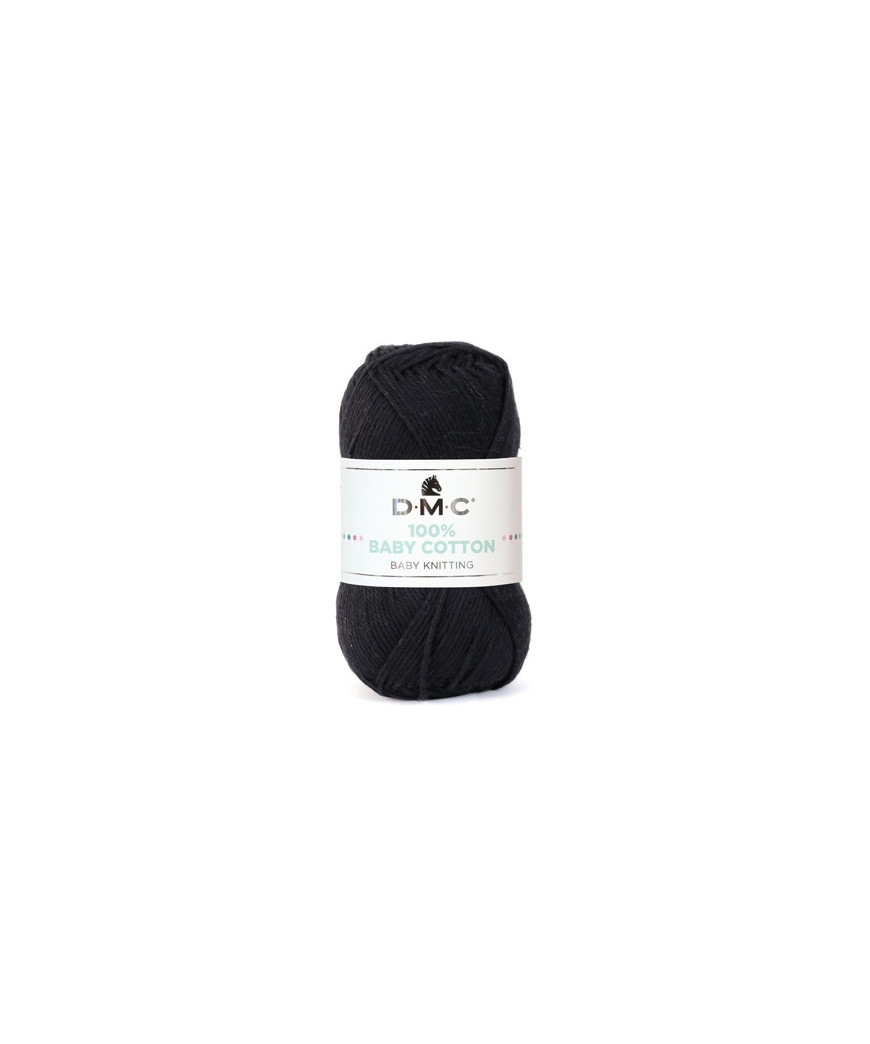 DMC Baby Cotton 100% cotone 50 g ~ 106 m Nero 702