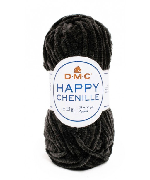 DMC HAPPY CHENILLE 25g 38Mt Col Nero n°22