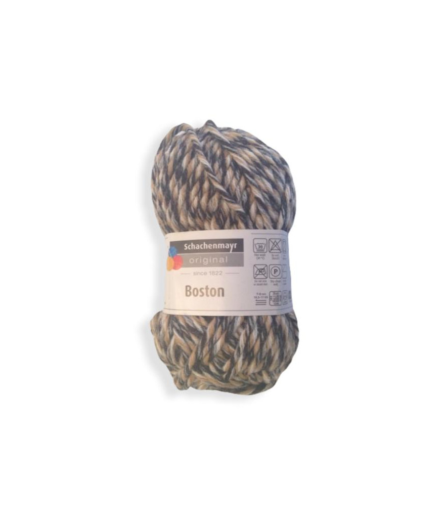 Gomitolo Boston sfumato 50gr-60 mt -Ferri consigliati n°7-8 colore Beige nero n°282