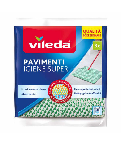 PANNO PAVIMENTI IGIENE SUPER  Pz 3 cm 50x45 VILEDA