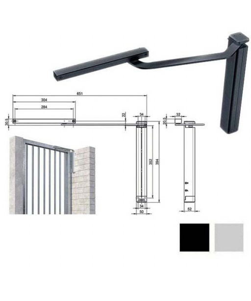 CHIUDICANCELLO VERTIC.DX NERO    DC630G ASSA ABLOY