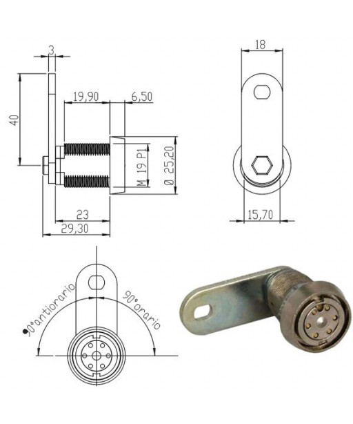 CILINDRO LEVETTA mm 22 JACK           100750KD OMR