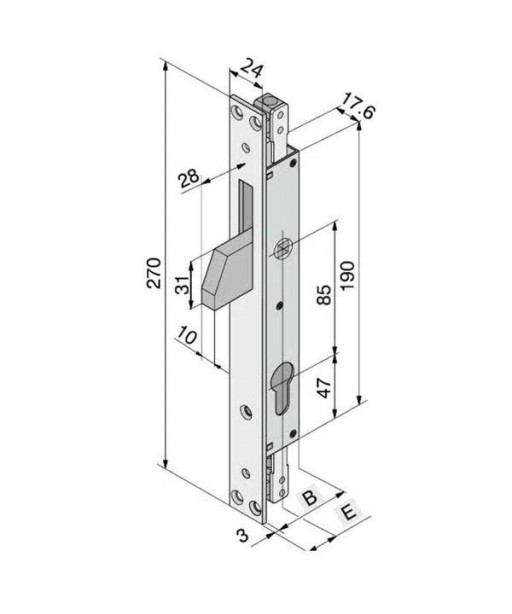 SERRATURA INF.FERRO              085.19.01.0 WELKA