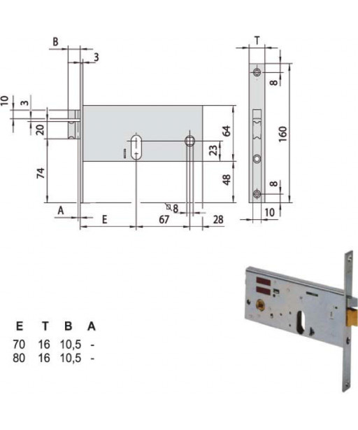 ELETTROSERRATURA INF.FASCE ALL     14510-90-0 CISA