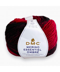 Lana DMC Merino Essential Ombre 150gr mix nero/rosso n°1001