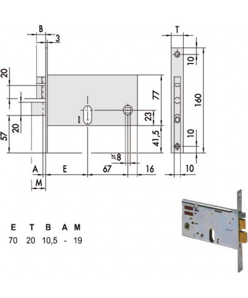 ELETTROSERRATURA INF.FASCE ALL     14461-90-0 CISA