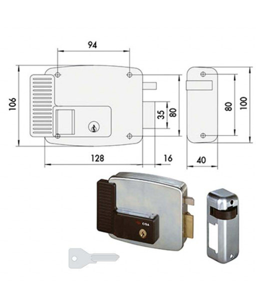 ELETTROSERRATURA APP.FERRO SX      11921-60-2 CISA