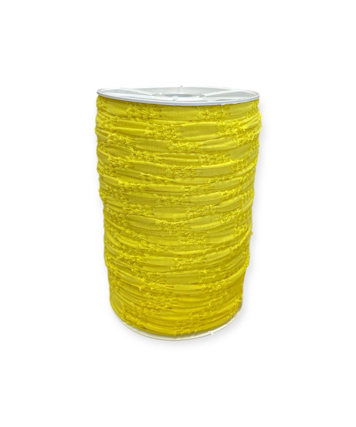 Fettuccia per intreccio, cotone GIALLO TRAFORATO