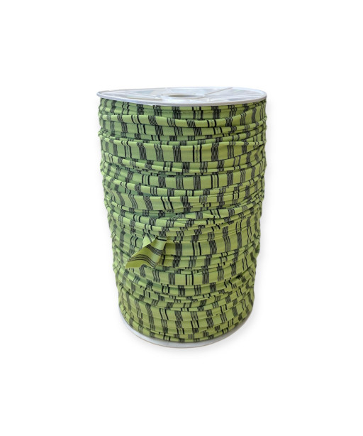 Fettuccia per intreccio, cotone VERDE RIGHE
