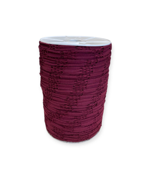 Fettuccia per intreccio, cotone BORDEAUX TRAFORATO