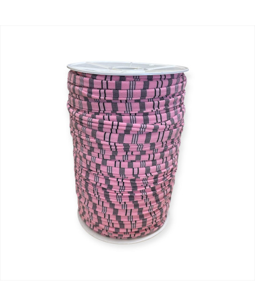 Fettuccia per intreccio, cotone ROSA RIGHE