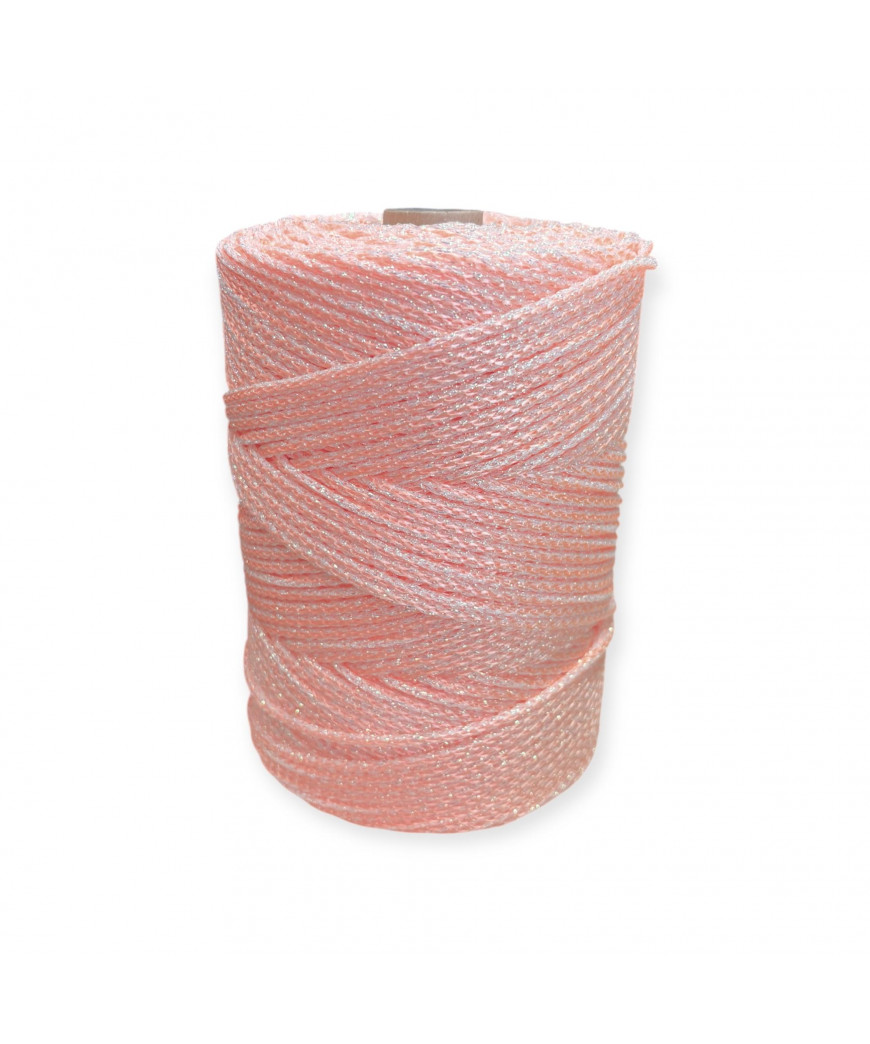 Cordino per intreccio e borse MIAMI, 450gr/ca. ROSA/IRIDESCENTE