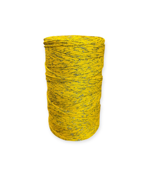 Cordino per intreccio e borse MIAMI, 450gr/ca. GIALLO LAMÈ BLU