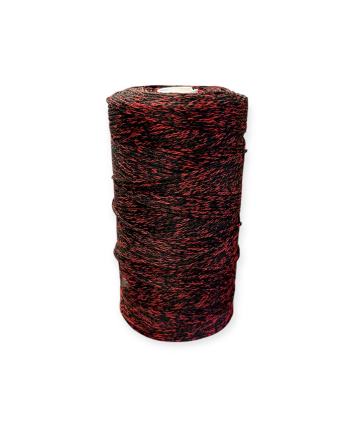 Cordino per intreccio e borse MIAMI, 450gr/ca. NERO/ROSSO