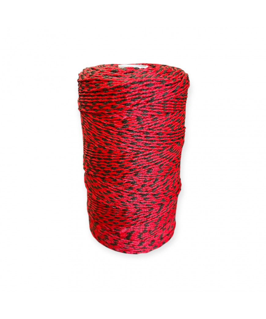 Cordino per intreccio e borse MIAMI, 450gr/ca. NERO/ROSSO