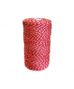 Cordino per intreccio e borse MIAMI, 450gr/ca. ROSSO/ARGENTO
