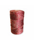 Cordino per intreccio e borse MIAMI, 450gr/ca. ROSSO/BRONZO LAMÈ ARGENTO