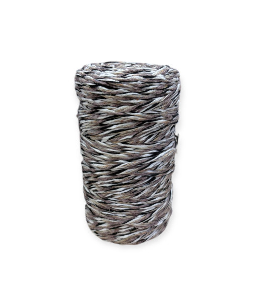 Cordino Thai per intreccio e borse, 450gr/ca. cotone lux, BEIGE/NERO
