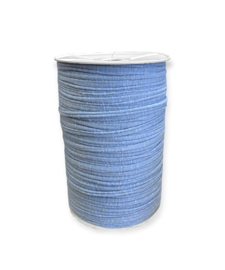 Fettuccia per intreccio, cotone AZZURRO FIAMMATO