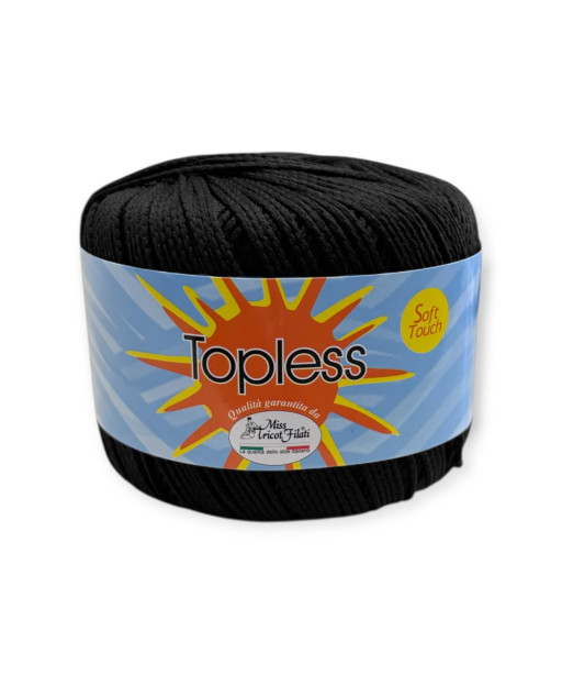 Gomitoli per bikini, pareo TOPLESS 50gr. NERO